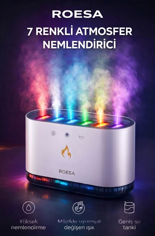 ROESA RGB Led Işıklı Hava Nemlendirici